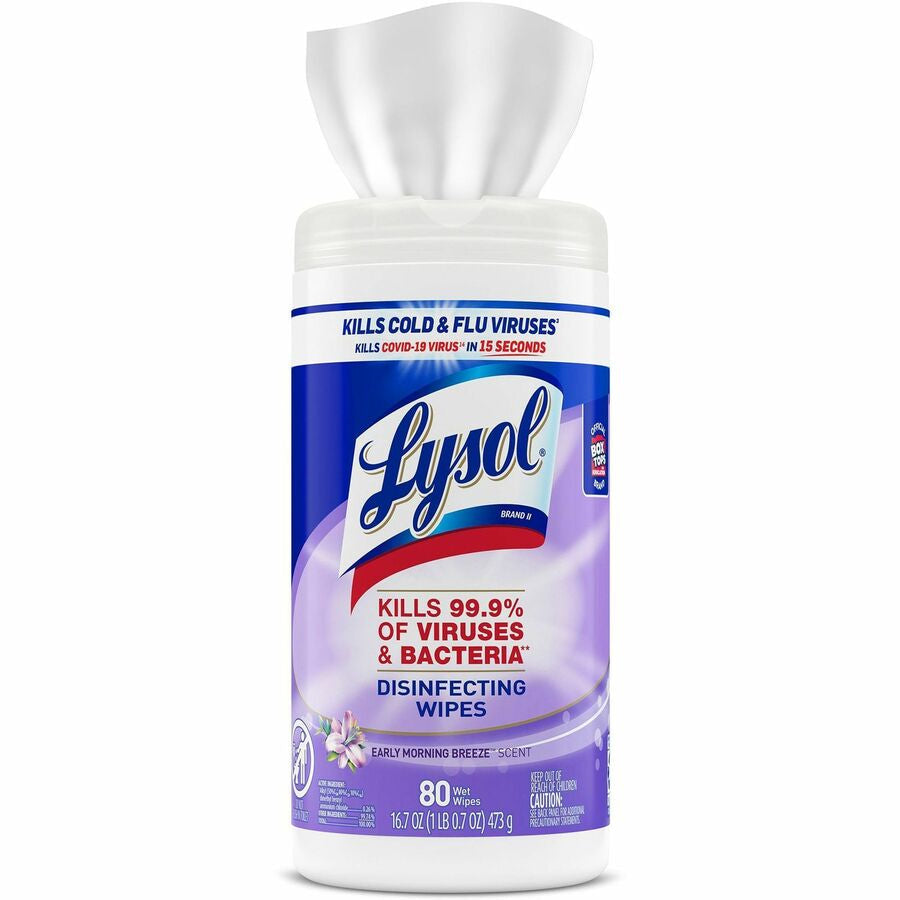 Lysol Early Morning Breeze Disinfecting Wipes - Left
