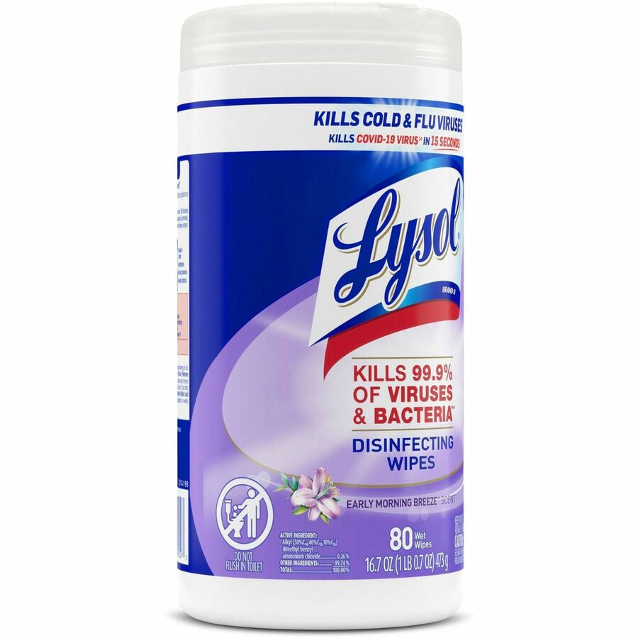 Lysol Early Morning Breeze Disinfecting Wipes - Right