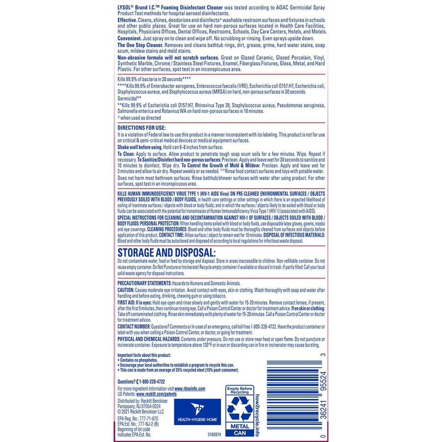 Lysol I.C. Foam Disinfectant - Alternate-Image1