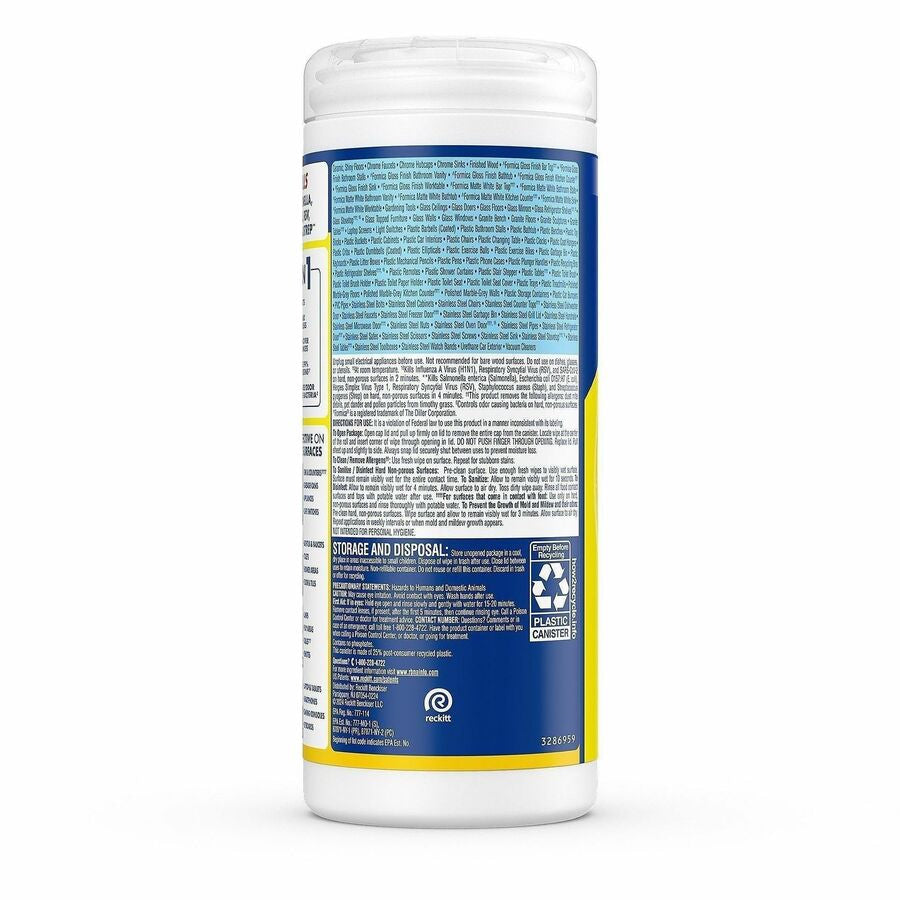 Lysol Lemon/Lime Disinfect Wipes - Rear