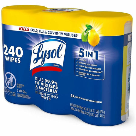 Lysol Lemon/Lime Disinfecting Wipes - Left