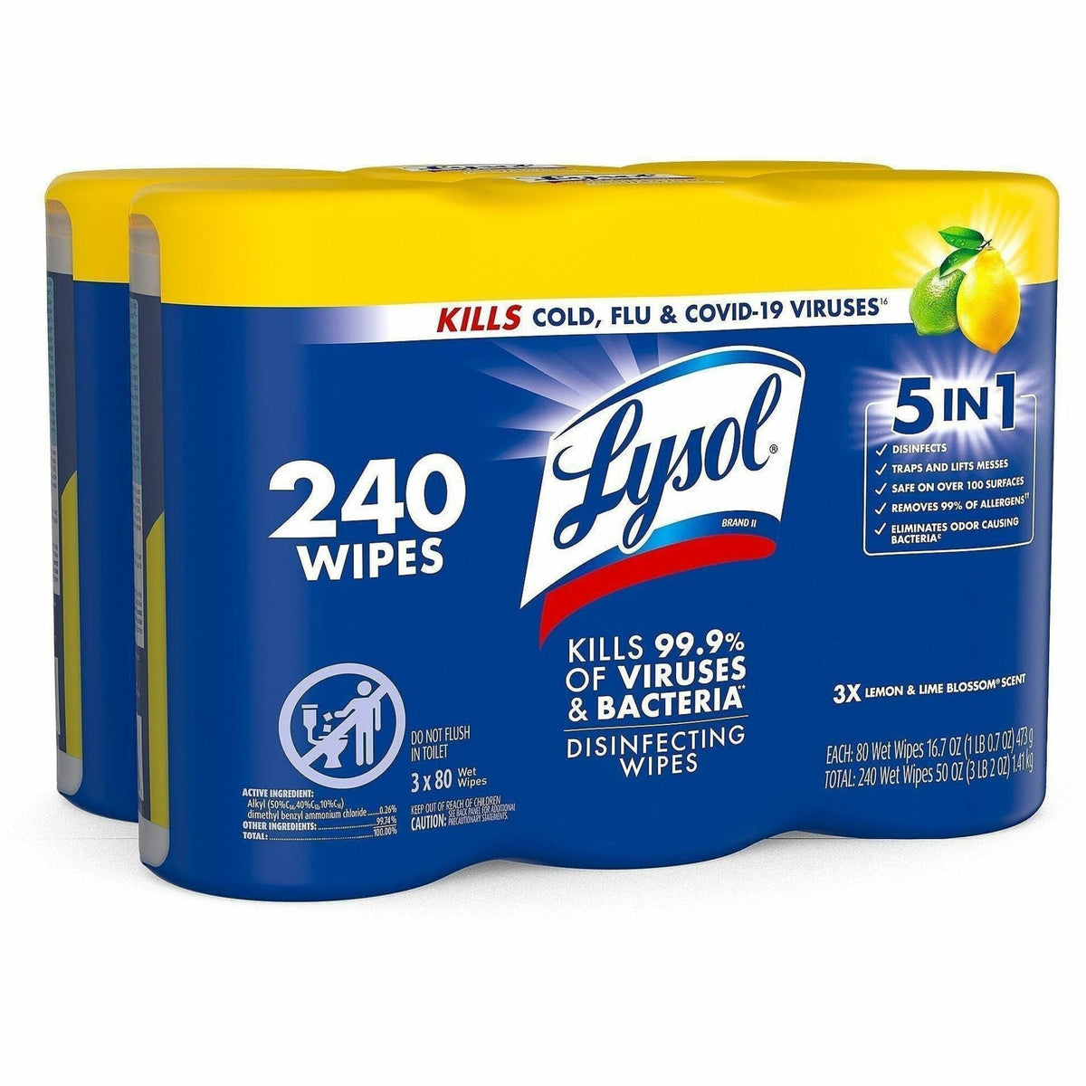 Lysol Lemon/Lime Disinfecting Wipes - 2000
