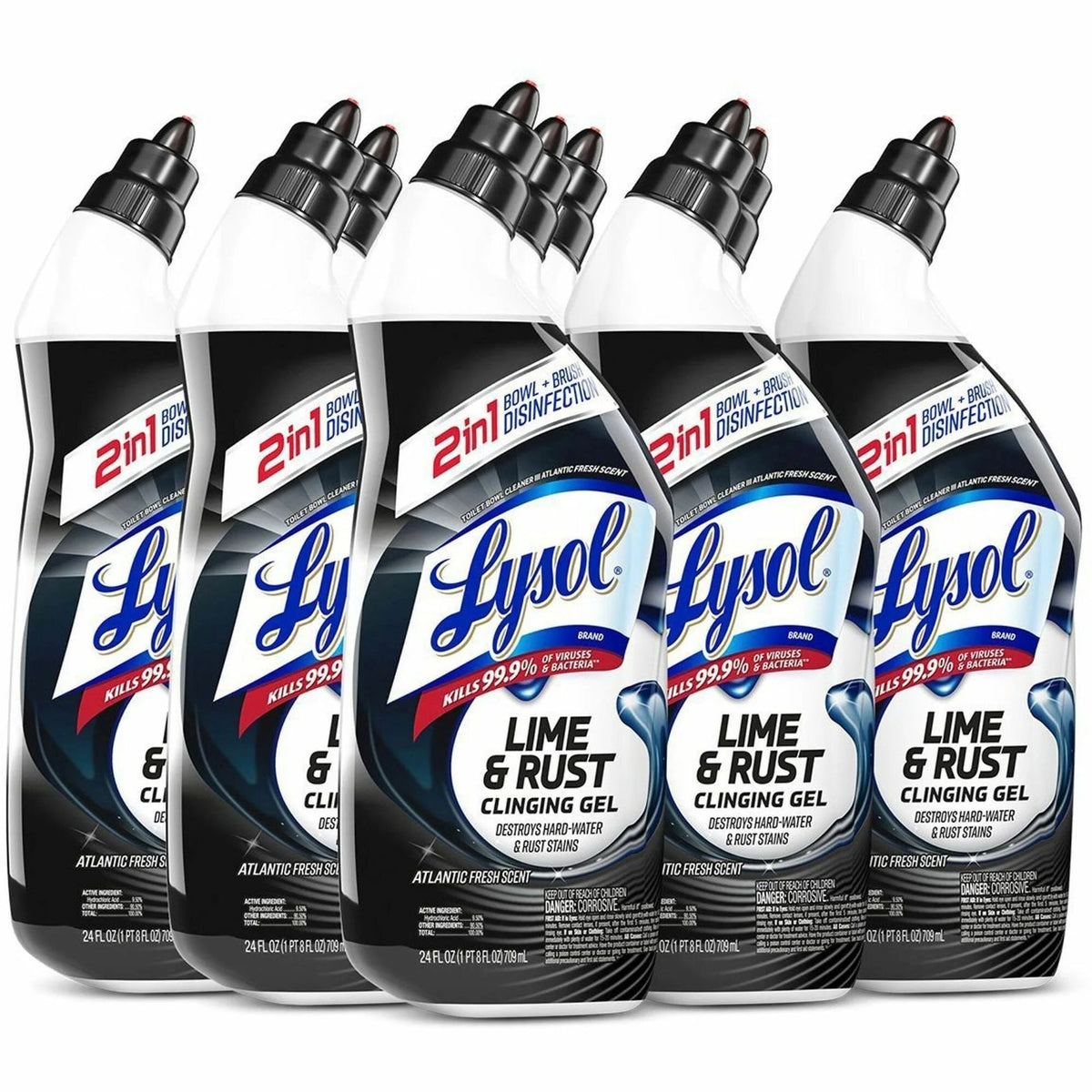 Lysol Lime/Rust Toilet Bowl Cleaner - 24 fl oz - Atlantic Fresh Scent - Restroom & Cleaners