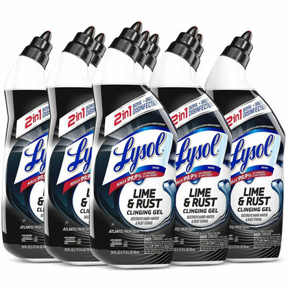 Lysol Lime/Rust Toilet Bowl Cleaner - 24 fl oz - Atlantic Fresh Scent - Restroom & Cleaners