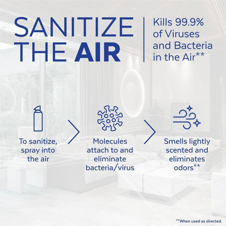 Lysol Linen Scent Air Sanitizer - Spray - 10 fl oz (0.3 quart) - Light Breeze - Odor Neutralizer - 6 / Carton
