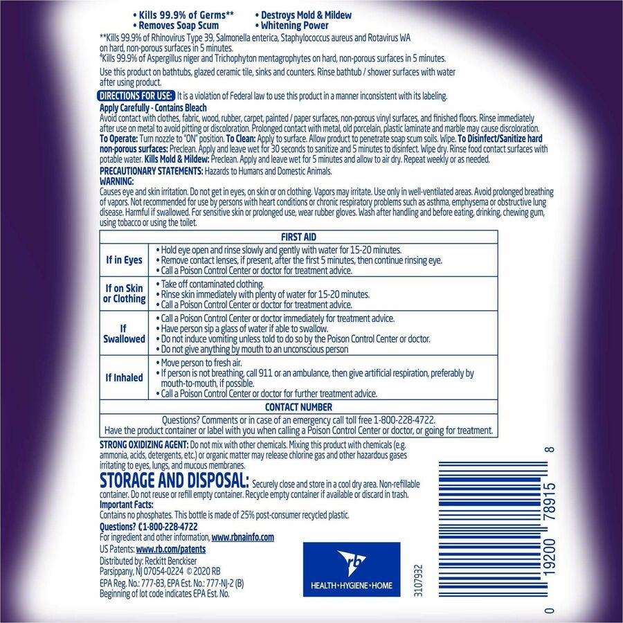 Lysol Mold/Mildew Remover - Rear