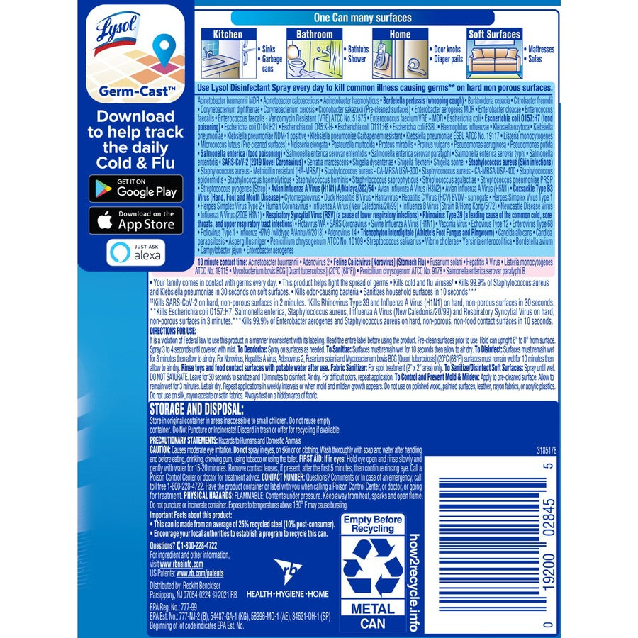 Lysol Spring Waterfall Disinfectant Spray - Alternate-Image2