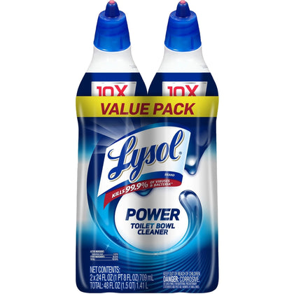 Lysol Toilet Bowl Cleaner: Atlantic Fresh Scent Disinfectant - 2 Pack - Restroom & Cleaners
