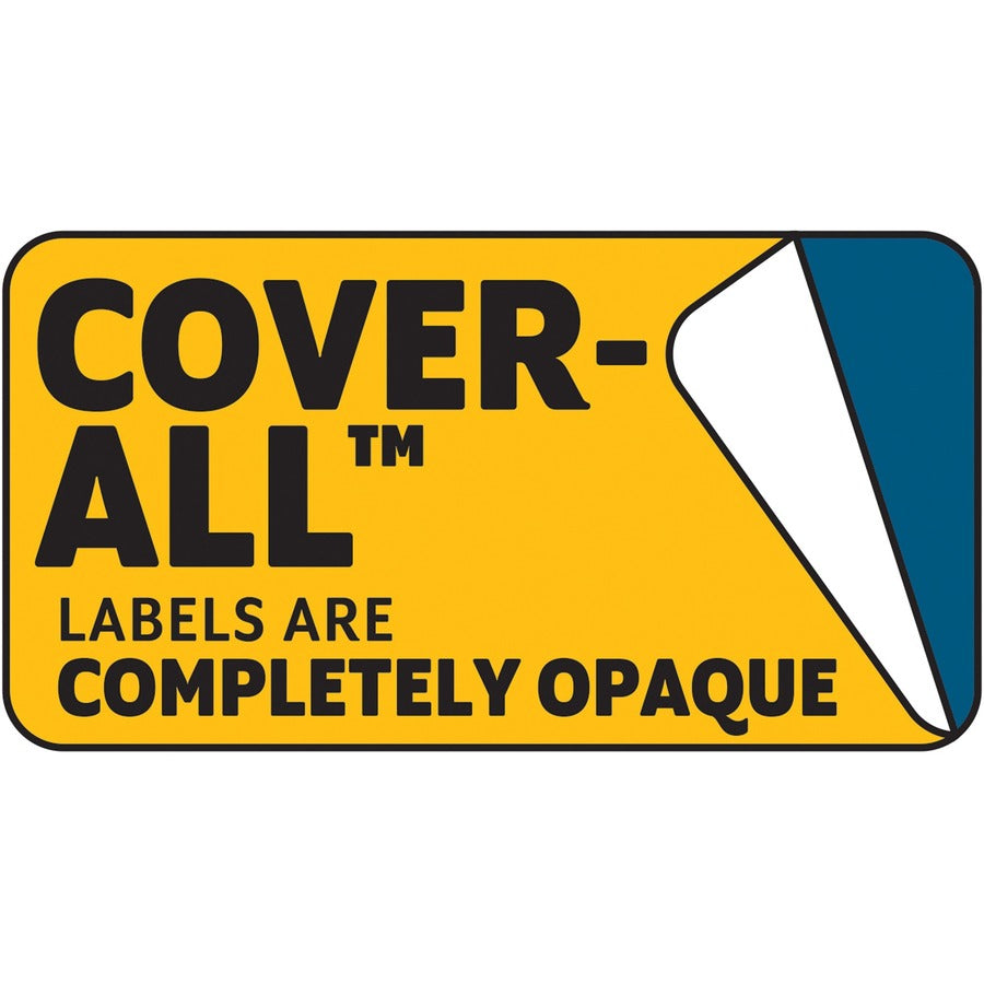 Maco Assorted Laser/Inkjet File Folder Labels - 43/64’’ Width x 3 7/16’’ Length - Permanent Adhesive - Inkjet - White