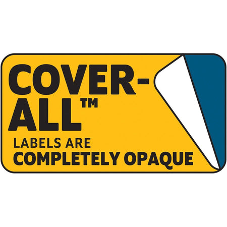 Maco Assorted Laser/Inkjet File Folder Labels - 43/64’’ Width x 3 7/16’’ Length - Permanent Adhesive - Inkjet - White