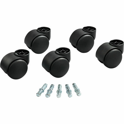 Master Caster Deluxe Futura Hooded Carpet Casters - 2.18’’ Diameter - Set of 5 - & Glides