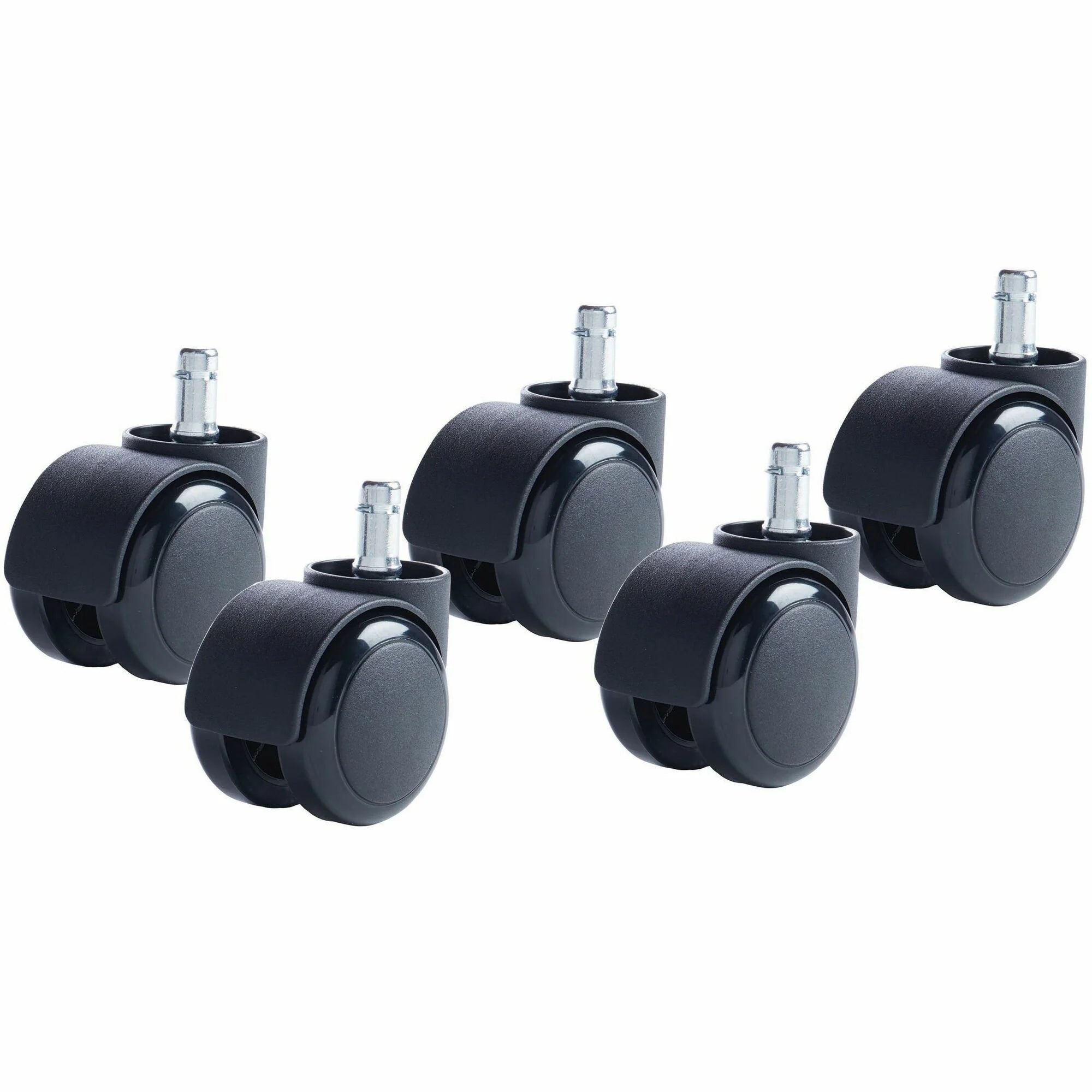 Master Caster Futura Chair Mat Casters - Durable 2.18’’ Polyurethane Wheels - Set of 5 - & Glides