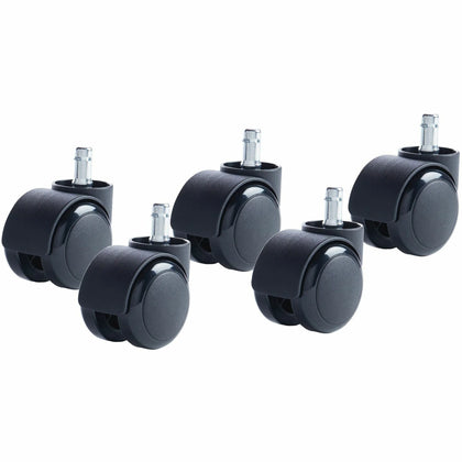 Master Caster Futura Chair Mat Casters - Durable 2.18’’ Polyurethane Wheels - Set of 5 - & Glides