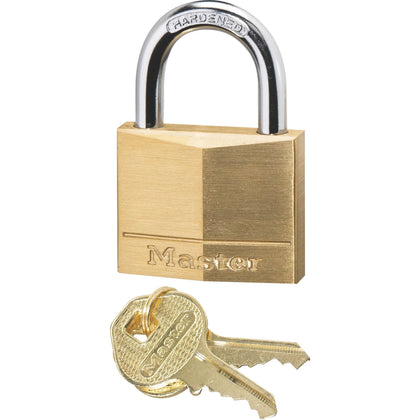 Master Lock Brass Padlock: Keyed Different 0.25’’ Shackle Rust Resistant - Locks