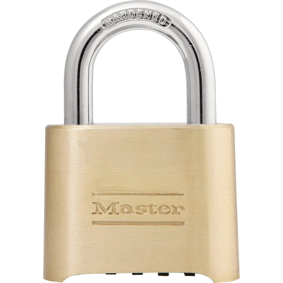 Master Lock Combination Lock: 4-Digit Brass Shackle - 0.31’’ Diameter - Locks