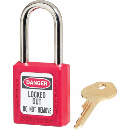 Master Lock Danger Red Safety Padlock - 0.25’’ Shackle Diameter - Secure Locking Solution - Locks