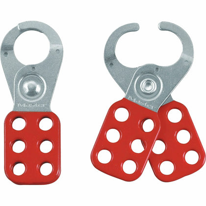 Master Lock Steel Lockout Safety Hasps: 6 Support in Red - Kits
