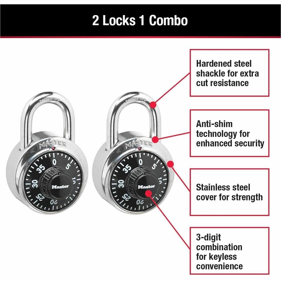 Master Lock Twin Combination Locks - Alternate-Image1