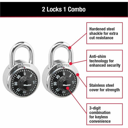 Master Lock Twin Combination Locks - Alternate-Image1