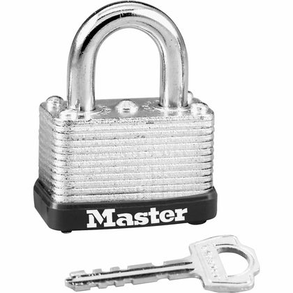 Master Lock Warded Padlock: Cut & Dirt Resistant Laminated Steel - Locks