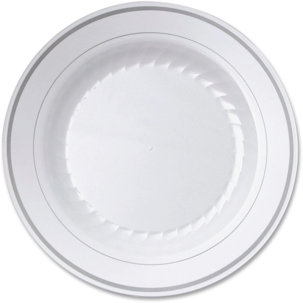Masterpiece 9’’ Heavyweight Plates Diameter White 10 / Pack Picnic Party Disposable Plastic Body (WNARSMP91210W)