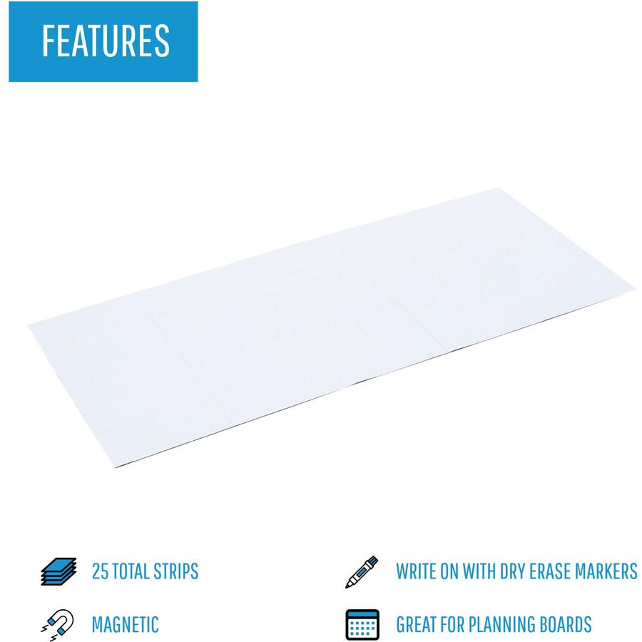 MasterVision 2" Magnetic Dry Erase Strips - Alternate-Image1