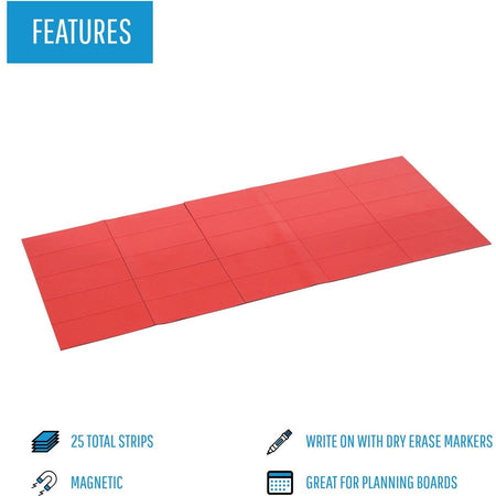 MasterVision 2" Magnetic Dry Erase Strips - Alternate-Image1