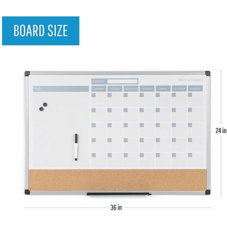 MasterVision 3-in-1 Monthly Dry-erase Calendar Board - Alternate-Image2