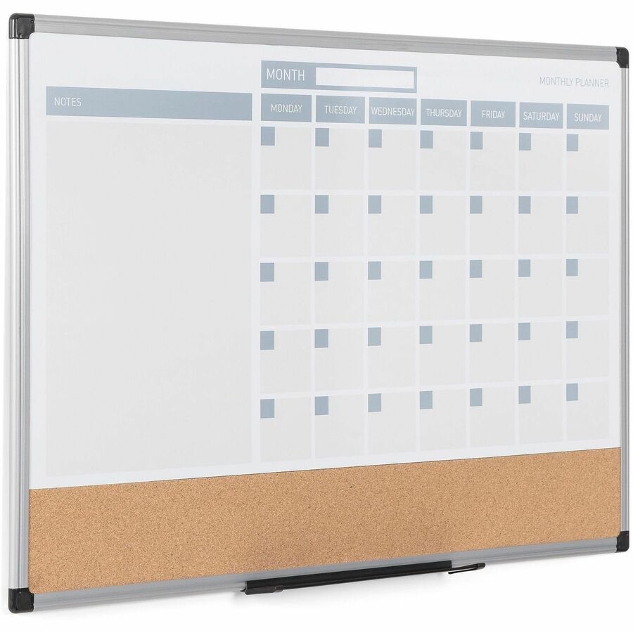 MasterVision 3-in-1 Monthly Dry-erase Calendar Board - Right
