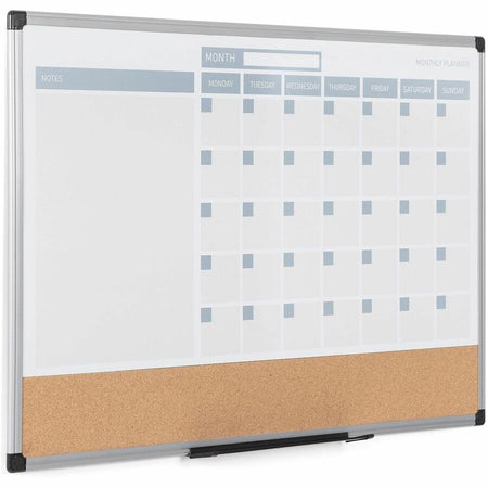 MasterVision 3-in-1 Monthly Dry-erase Calendar Board - Right