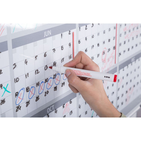 MasterVision 36" 12-month Calendar Planning Board - Left