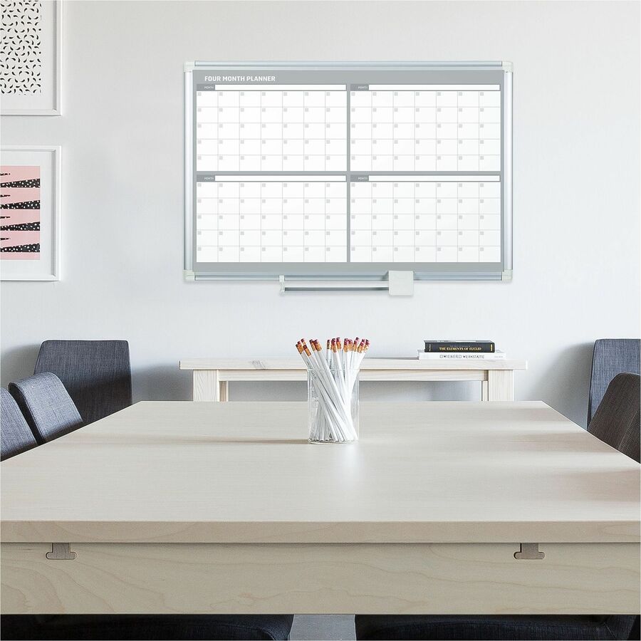 MasterVision 4-Month Magnetic Dry-Erase Planner - Bottom