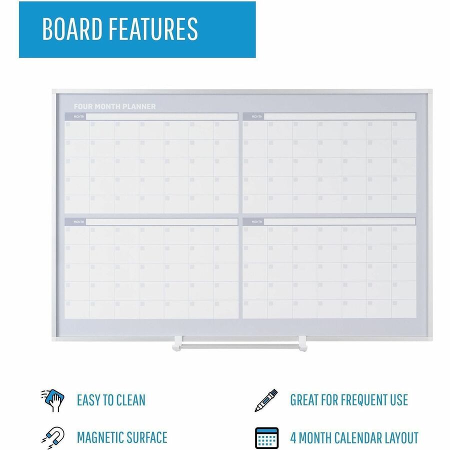 MasterVision 4-Month Magnetic Dry-Erase Planner - Alternate-Image2