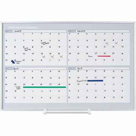 MasterVision 4-Month Magnetic Dry-Erase Planner - Front
