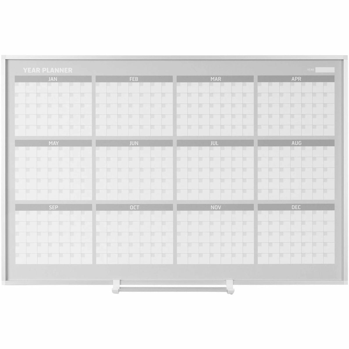 MasterVision 48’’ Calendar Planning Board - Monthly Weekly Daily - Aluminum - Scratch Resistant - Dry Erase Surface