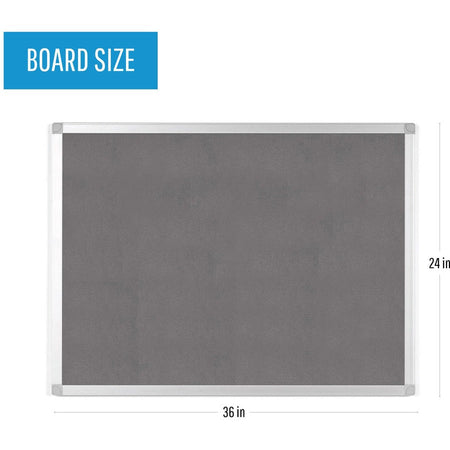 MasterVision Ayda Fabric 24"W Bulletin Board - Alternate-Image5