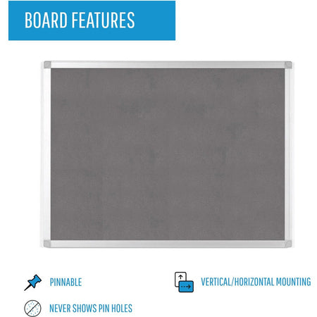 MasterVision Ayda Fabric 36"W Bulletin Board - Alternate-Image2