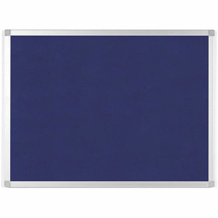 MasterVision Ayda Fabric Bulletin Board - Blue Tackable & Sleek - 24’’W x 0.5’’H - Boards