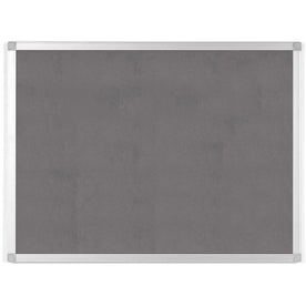 MasterVision Ayda Fabric Bulletin Board: Gray Robust & Tackable - Boards
