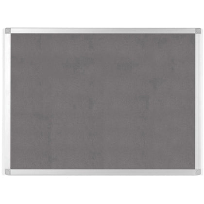 MasterVision Ayda Fabric Bulletin Board: Gray Robust & Tackable - Boards