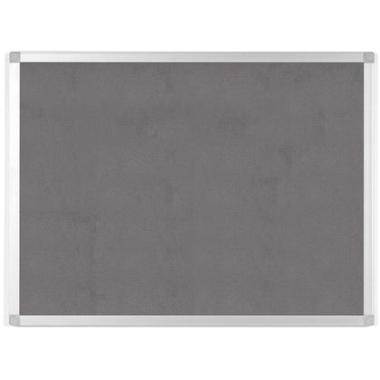 MasterVision Ayda Fabric Bulletin Board: Gray Robust & Tackable - Boards