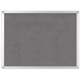 MasterVision Ayda Fabric Bulletin Board: Gray Robust & Tackable - Boards
