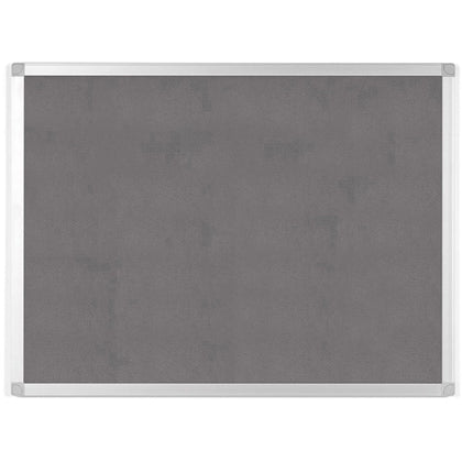MasterVision Ayda Fabric Bulletin Board: Gray Robust & Tackable - Boards