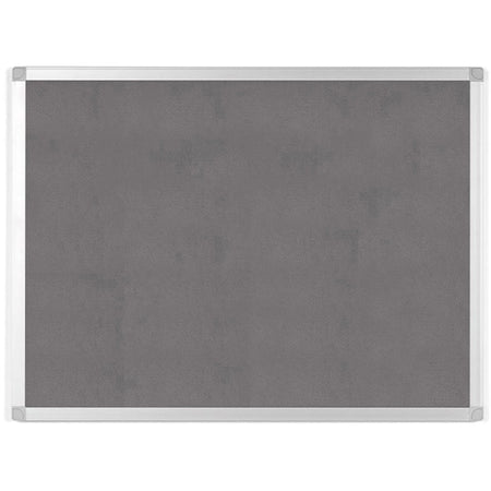 MasterVision Ayda Fabric Bulletin Board: Gray Robust & Tackable - Boards