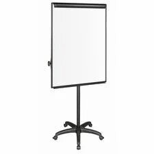 MasterVision Basic Mobile Presentation Easel - 27.5’’ (2.3 ft) Width x 39’’ (3.2 Height - White Melamine Surface