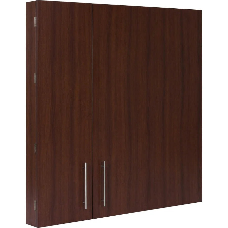 MasterVision Cherry Conference Cabinet - 48x48’’ Porcelain Steel Board - Wood Frame - Projectors & Accessories