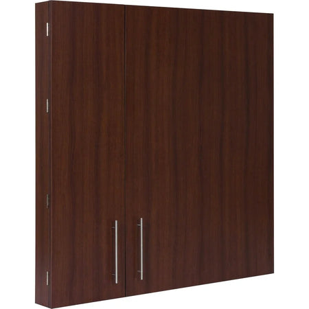 MasterVision Cherry Conference Cabinet - 48x48’’ Porcelain Steel Board - Wood Frame - Projectors & Accessories