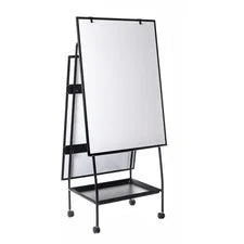 MasterVision Creation Station - Black Frame - Magnetic - Assembly Required - 1 Each - Easels