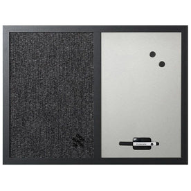 MasterVision Dry-Erase Combo Board: 18x24 Felt/Magnetic - Black MDF Frame - Boards