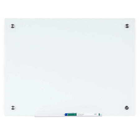 MasterVision Dry-Erase Glass Board - 24x36’’ White Tempered - Horizontal/Vertical - Dry Erase Boards